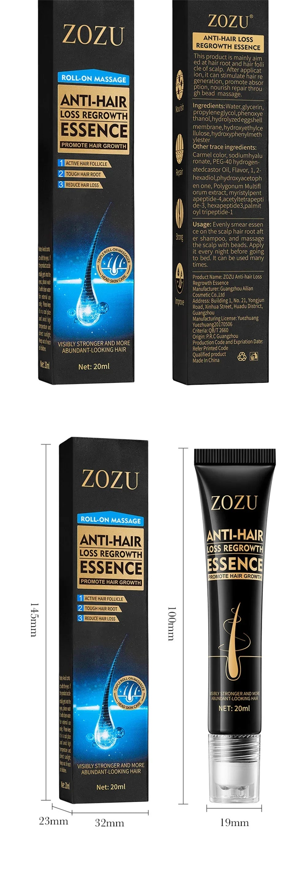 Biotin Fast Hair Growth Oil Products Care Scalp Massage Treatments Anti Hair Loss Effective Grow Thicker Hair Serum for Men