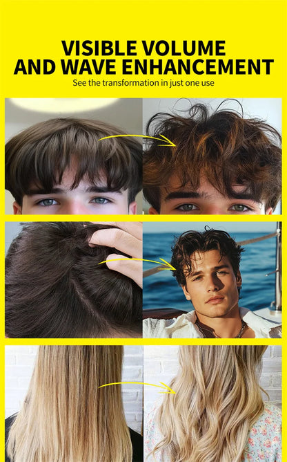 Spray de Sal Marinho Natural de 100ml para Homem, Neblina de Água Salgada para Cabelo, Spray Volumizador e Espessante para Cabelo, para Ondas, Caracóis, Spray de Sal Marinho para Cabelo, Neblina Fixadora