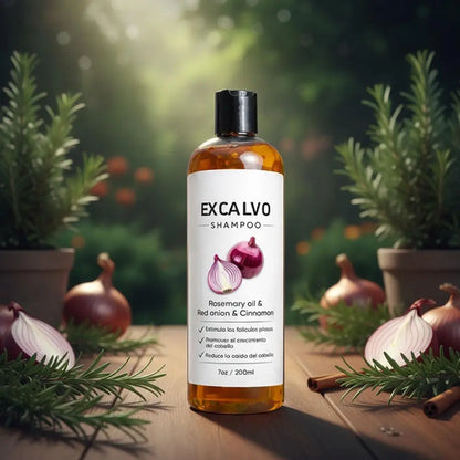 EXCALVO Natural Onion Shampoo For Hair Growth 200ml Anti Hair Loss Nourishing Strengthens Hair Follicles Scalp Care