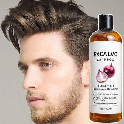 EXCALVO Natural Onion Shampoo For Hair Growth 200ml Anti Hair Loss Nourishing Strengthens Hair Follicles Scalp Care