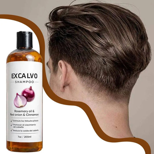 EXCALVO Natural Onion Shampoo For Hair Growth 200ml Anti Hair Loss Nourishing Strengthens Hair Follicles Scalp Care