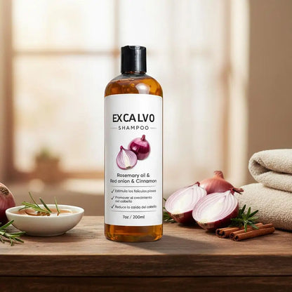 EXCALVO Natural Onion Shampoo For Hair Growth 200ml Anti Hair Loss Nourishing Strengthens Hair Follicles Scalp Care