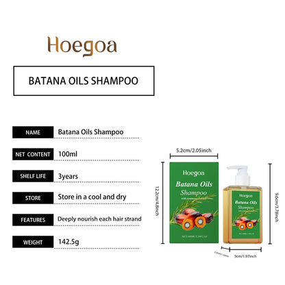 Organic Batana Oil Shampoo Soothing Scalp Intense Repair Batana Nourishing Shampoo with Rosemary Extract for All Hair Types